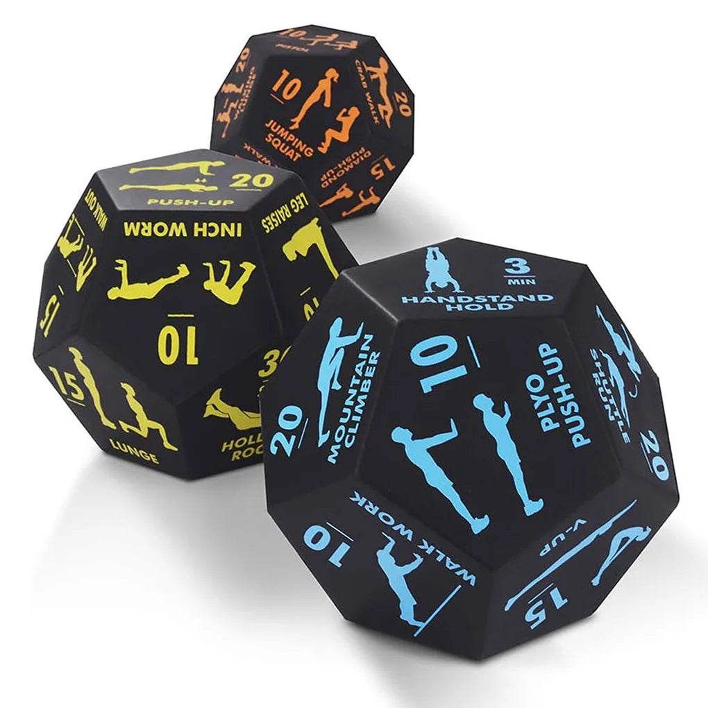 Fitness Game Dice PU Foam 12 Sides Rounded Numbers Diceenjoy New Exercise Methods Anywhere Add Surprise Fun to Fitness Routine